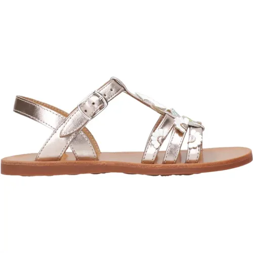 Sandalen mit Knöchelriemen aus Lackleder - Pom D'Api - Modalova