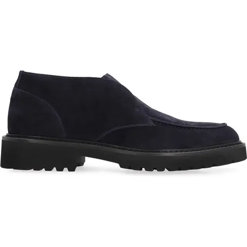 Ankle Boots, male, , Size: 11 US Suede Desert Boots Round Toeline - Doucal's - Modalova