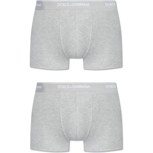 Branded boxers 2-pack , male, Sizes: S, L, 2XL, XL, M - Dolce & Gabbana - Modalova