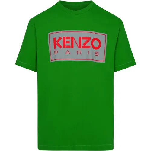Cotton T-Shirt with Logo Patch , male, Sizes: S - Kenzo - Modalova