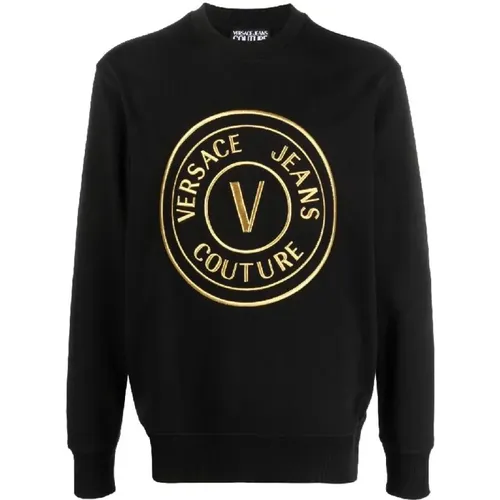 D Embro Sweater /Gold Men , male, Sizes: XL - Versace Jeans Couture - Modalova