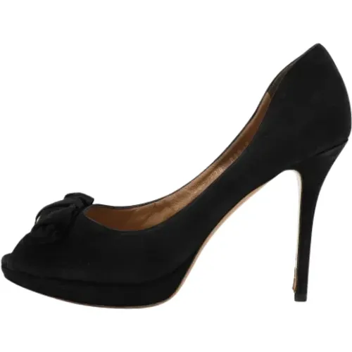 Pre-owned Pumps, female, , Size: 10 US Pre-owned Suede heels - Salvatore Ferragamo Pre-owned - Modalova