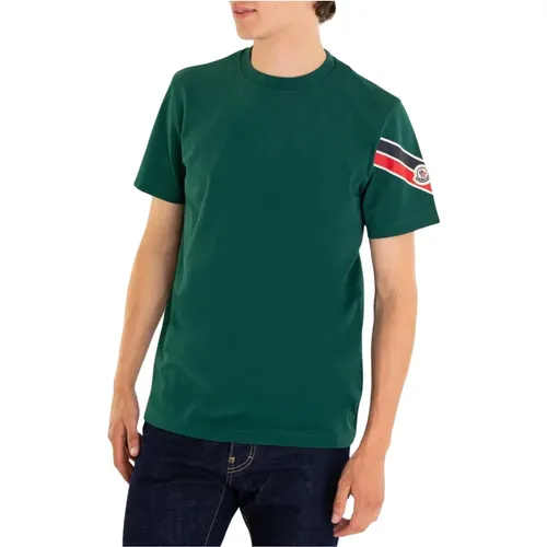 Herren Kurzarm T-Shirt , Herren, Größe: L - Moncler - Modalova