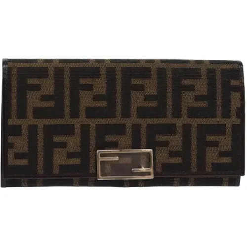 Pre-owned Canvas wallets , female, Sizes: ONE SIZE - Fendi Vintage - Modalova