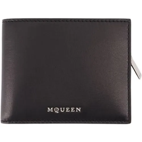 In1 Leather Wallet - /Silver , male, Sizes: ONE SIZE - alexander mcqueen - Modalova