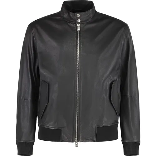 Leather Jackets, male, , Size: 2XL Lamb Leather Jacket - HUGO - Modalova