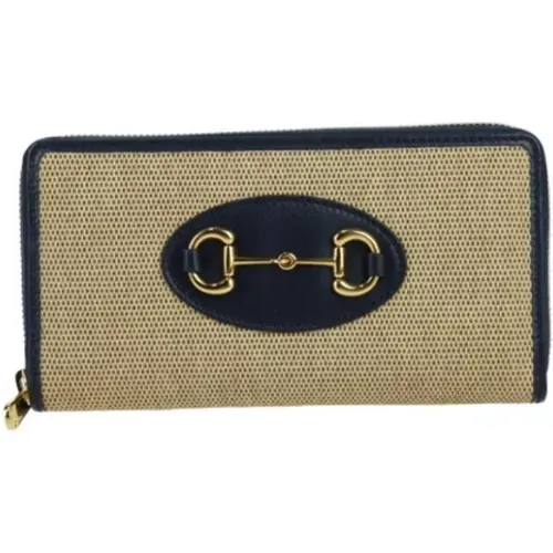 Pre-owned Wallets, female, , Size: ONE SIZE Pre-owned Canvas wallets - Gucci Vintage - Modalova