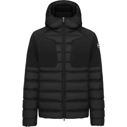 Gepolsterte Schwarze Jacke mit Festem Kapuze , Herren, Größe: 3XL - Colmar - Modalova