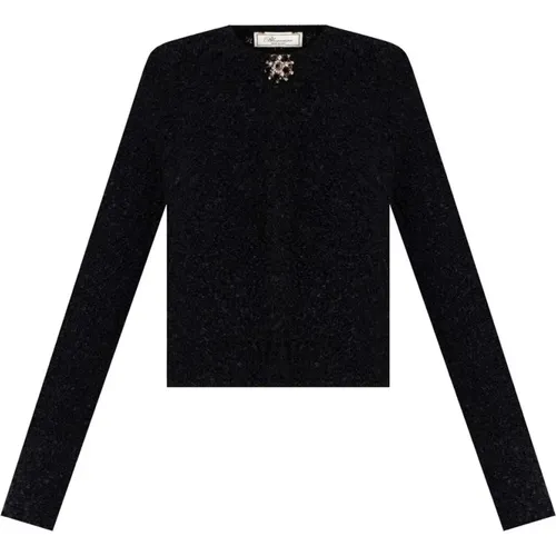 Schwarzer Crewneck Pullover - Blumarine - Modalova