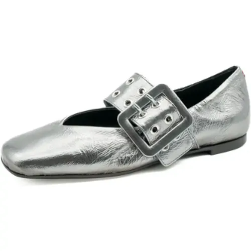 Metallic Steel Womens Shoes Peg14 , female, Sizes: 5 UK, 7 UK, 3 UK - Halmanera - Modalova