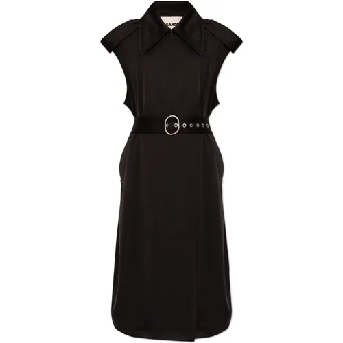 Belted Coats, female, , Size: M Sleeveless Coat - Jil Sander - Modalova