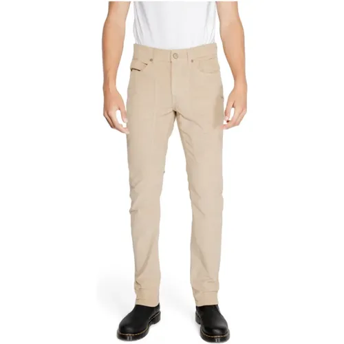 Chinos, male, , Size: W35 Zip-Up Cotton Trousers - Jeckerson - Modalova