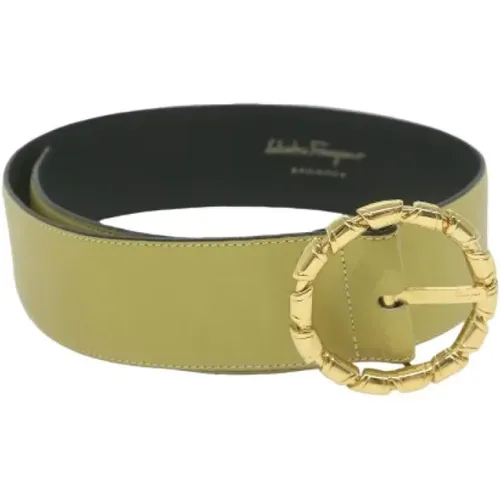 Pre-owned Belts, female, , Size: ONE SIZE Pre-owned Leather belts - Salvatore Ferragamo Pre-owned - Modalova