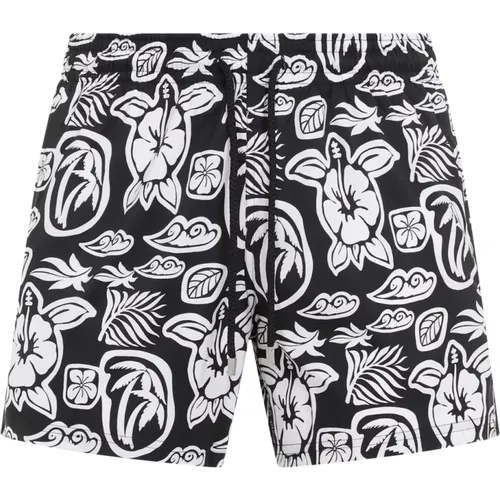 Swim Shorts with Tortues Print , male, Sizes: S, M - Vilebrequin - Modalova