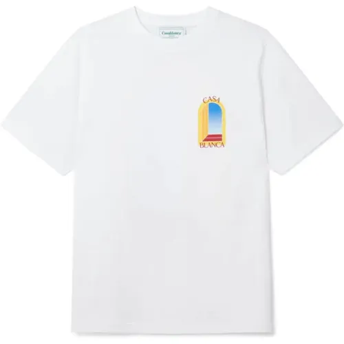 T-Shirt mit Tagesbogen , Herren, Größe: XL - Casablanca - Modalova
