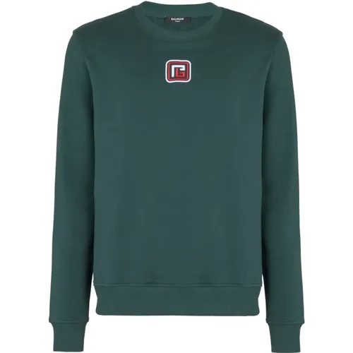 PB sweatshirt , Herren, Größe: M - Balmain - Modalova