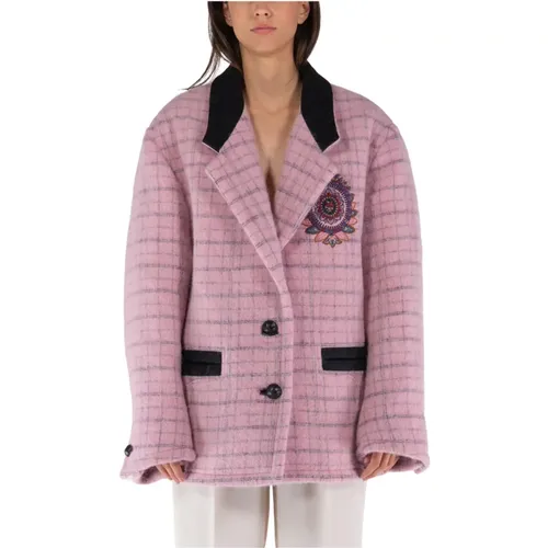 Check Embroidered Jacket , female, Sizes: S, XS - ETRO - Modalova