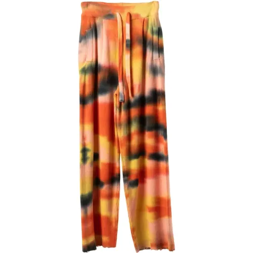 Tie Dye Wide Pants , Damen, Größe: 2XS - Laneus - Modalova