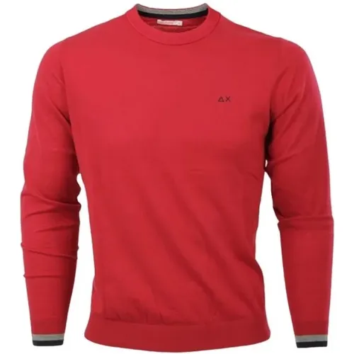 Sweater with Logo and Stripes , male, Sizes: 2XL, XL - Sun68 - Modalova