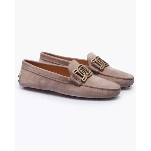 Beige Suede Gommino Loafers Tod's - TOD'S - Modalova