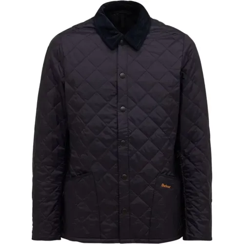 Quilted Coat with Ribbed Velvet Collar , male, Sizes: M, L - Barbour - Modalova