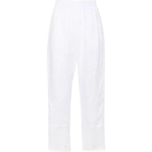 Linen Slub Trousers , female, Sizes: XL - Emporio Armani - Modalova