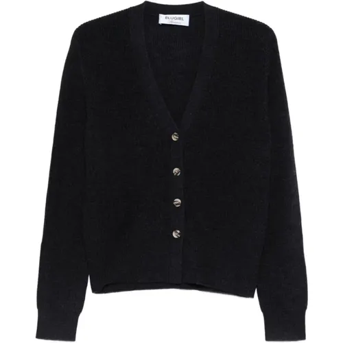 Cardigans, female, , Size: S V-neck Cardigan - Blugirl - Modalova