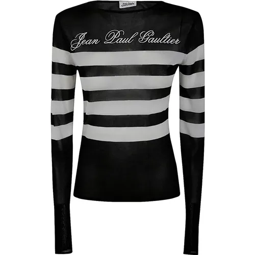 White Transparent Viscose Top , female, Sizes: XS, L - Jean Paul Gaultier - Modalova