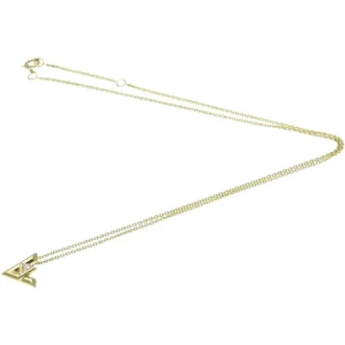 Pre-owned Gold necklaces , female, Sizes: ONE SIZE - Louis Vuitton Vintage - Modalova