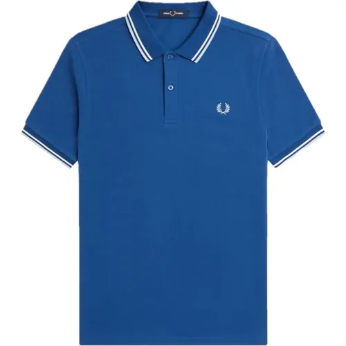 Polo Shirts, male, , Size: M Slim Fit Twin Tipped Polo - Fred Perry - Modalova