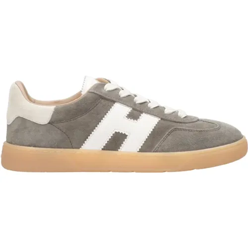 Graue Ledersneakers , Herren, Größe: 40 EU - Hogan - Modalova