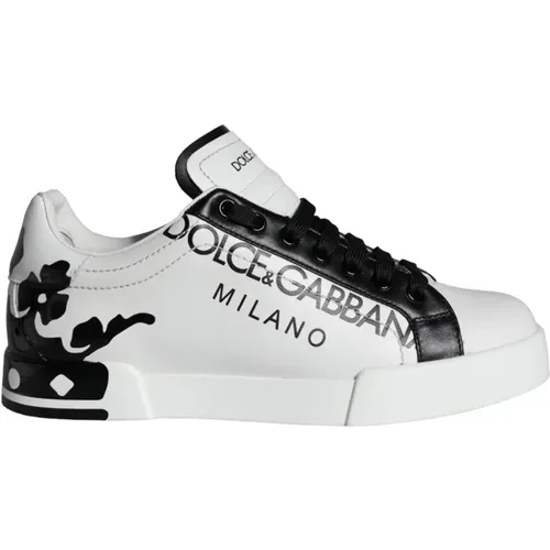 Krone Milano Leder Sneakers - Dolce & Gabbana - Modalova