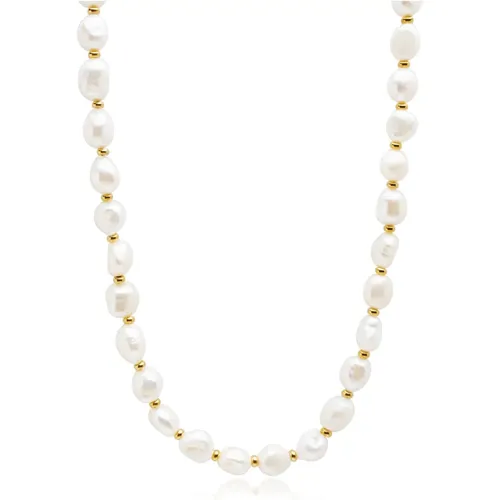 Baroque Pearl Choker Necklace , male, Sizes: ONE SIZE - Nialaya - Modalova