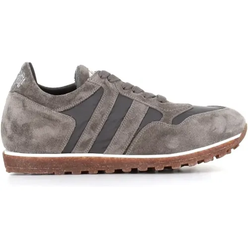 Grey Suede and Nylon Sneakers with Cork and Latex Sole , female, Sizes: 4 UK, 6 UK, 3 UK - Alberto Fasciani - Modalova