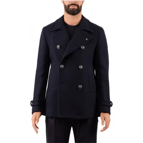 Blazers, male, , Size: L Men's Overcoat - Tagliatore - Modalova