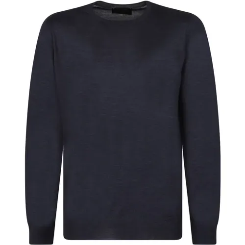 Dark Crew Neck Sweater , male, Sizes: L, 2XL, XL, 3XL - Gran Sasso - Modalova