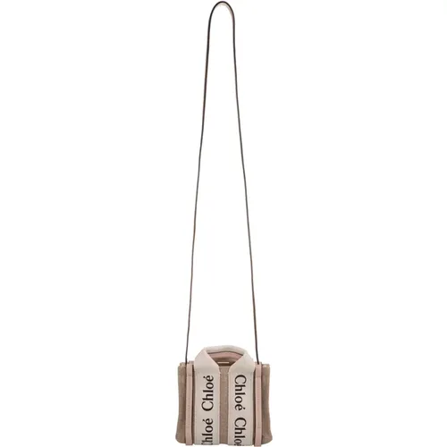 Woody Nano Tote Bag , female, Sizes: ONE SIZE - Chloé - Modalova