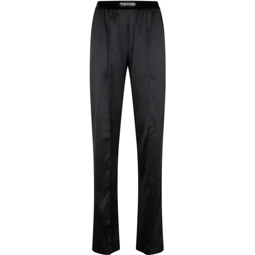 Satin Pajama Pants , female, Sizes: S - Tom Ford - Modalova