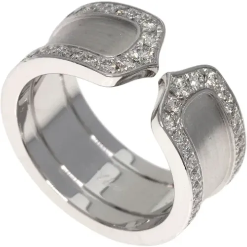 Pre-owned Jewellery, female, , Size: ONE SIZE Pre-owned White Gold rings - Cartier Vintage - Modalova