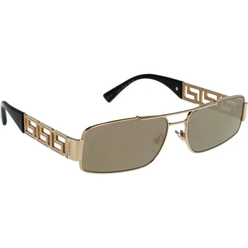 Stylish Mirror Lens Sunglasses , male, Sizes: 60 MM - Versace - Modalova