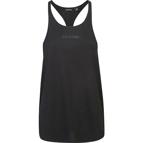 Schwarzes Sporttop für Frauen , Damen, Größe: L - Calvin Klein - Modalova