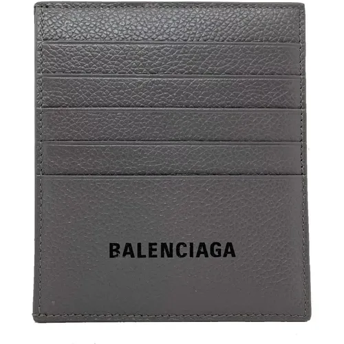Graue Logo Kartenhalter für Männer - Balenciaga - Modalova
