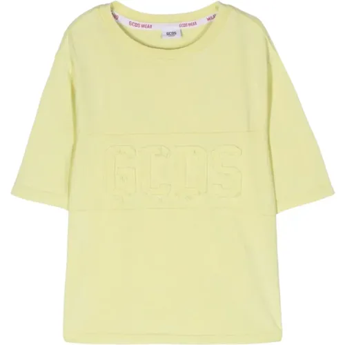 Grünes Lime Kinder T-Shirt mit Logo - Gcds - Modalova