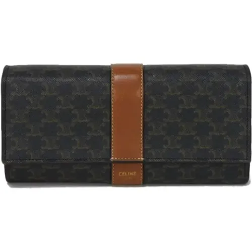 Pre-owned Wallets, female, , Size: ONE SIZE Pre-owned Canvas wallets - Celine Vintage - Modalova