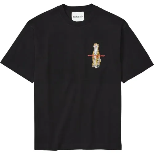 T-Shirts, male, , Size: S Short Sleeve Regular Fit T-shirt with Front Print - closed - Modalova