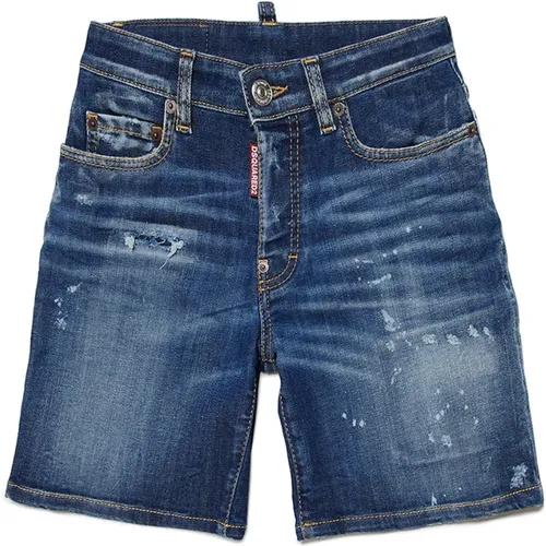 Denim Bermuda Jeans Shorts - Dsquared2 - Modalova