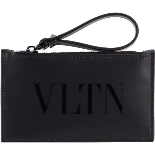 Leather Wallet with Zip Compartment , male, Sizes: ONE SIZE - Valentino Garavani - Modalova