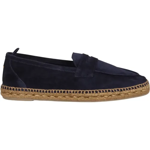 Espadrilles, male, , Size: 8 US Suede Loafers with Jute Midsole - Castañer - Modalova