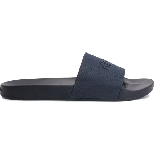 Blaue Gummiflip-Flops für Männer , Herren, Größe: 45 EU - Calvin Klein - Modalova