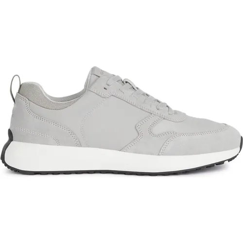 Grey Sneakers for Men , male, Sizes: 11 UK, 7 UK, 10 UK, 12 UK, 8 UK, 9 UK - Geox - Modalova